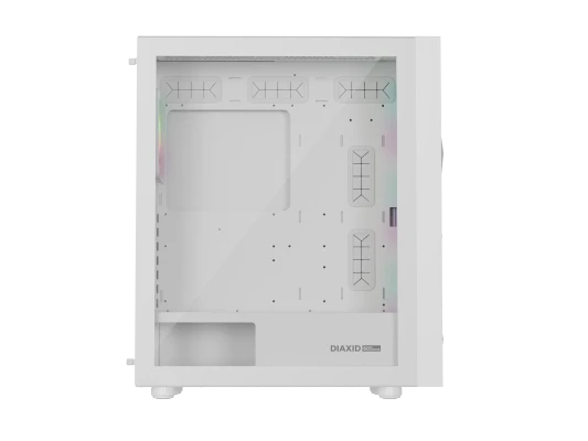 Genesis Gaming PC Case  |  Diaxid 605 ARGB  |  White  |  Midi Tower  |  Power supply included No