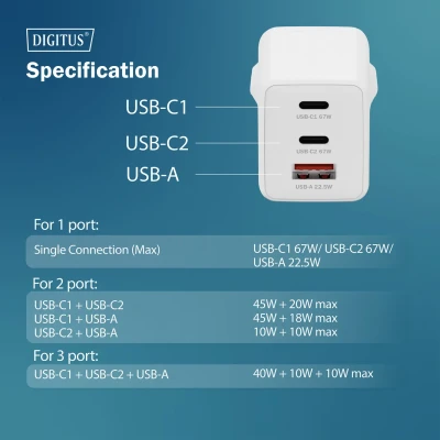Digitus Battery charger, 67W  |  DA-10303