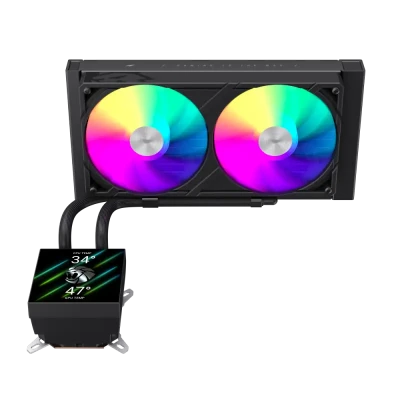 GameMax  |  GLACIER 240 LCD  |  CPU Liquid Cooler  |  Intel / AMD  |  Black