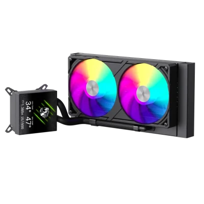 GameMax  |  GLACIER 240 LCD  |  CPU Liquid Cooler  |  Intel / AMD  |  Black
