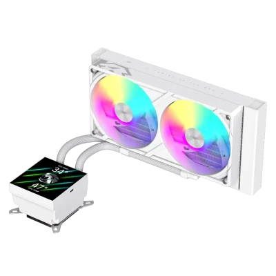 GameMax  |  GLACIER 240 LCD  |  CPU Liquid Cooler  |  Intel / AMD  |  White