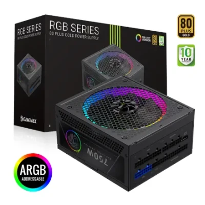 Gamemax PSU  |  RGB 750G  |  750 W  |  Gold  |  Full Modular