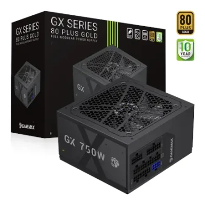 Gamemax PSU  |  GX 750GF  |  750 W  |  Zelta  |  Pilna Moduļa