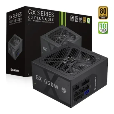 Gamemax PSU  |  GX 650GF  |  650 W  |  Gold  |  Full Modular