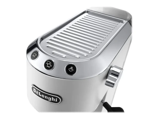 Delonghi  |  Dedica Pump Espresso  |  EC685W  |  Pump pressure 15 bar  |  Built-in milk frother  |  Semi-automatic  |  1300 W  |  White