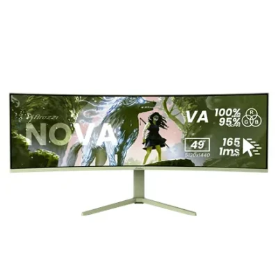 Arozzi Nova  |  49 "  |  VA  |  32:9  |  165 Hz  |  4 ms  |  5120 x 1440 pixels  |  350 cd / m²  |  HDMI ports quantity 2  |  Forest Green