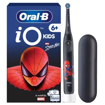 Oral-B Electric Toothbrush with Travel Case, 6Y+  |  iO Kids Marvel Spiderman  |  Rechargeable  |  For kids  |  Number of brush heads included 1  |  Number of teeth brushing modes 3