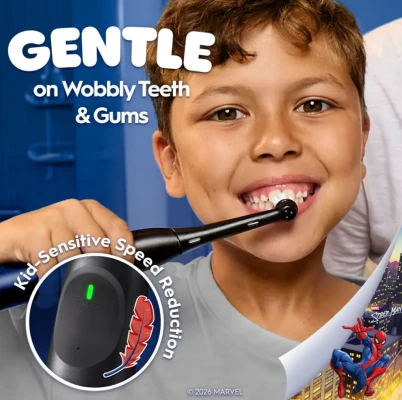 Oral-B Electric Toothbrush with Travel Case, 6Y+  |  iO Kids Marvel Spiderman  |  Rechargeable  |  For kids  |  Number of brush heads included 1  |  Number of teeth brushing modes 3