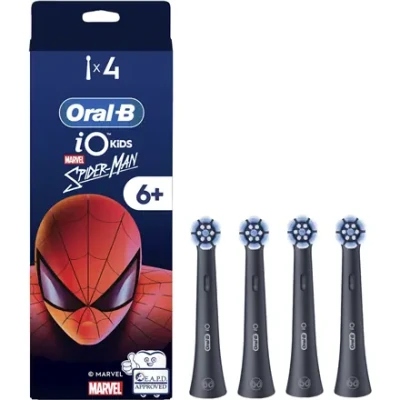 Oral-B aizvietošanas suku galvas  |  iO kids Refills Spiderman  |  Galvas  |  Bērniem  |  Iekļauto suku galvu skaits 4