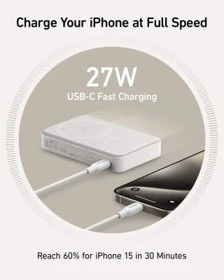 Anker MagGo Power Bank  |  A1654G21  |  10000 мАч  |  Белый