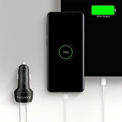 AXAGON PWC-PQ48 Automašīnas lādētājs 48W, USB-A + USB-C, PD3.0 / PPS / QC4+ / SFC, Melns