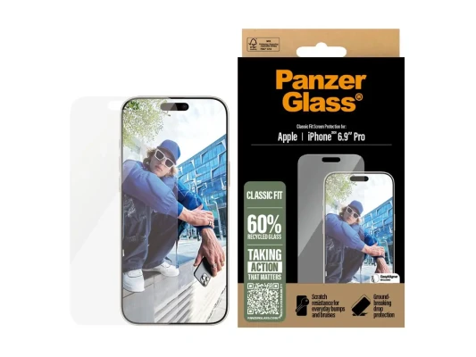 PanzerGlass ekrāna aizsargs  |  Apple  |  iPhone 16 Pro Max  |  Temperēts stikls  |  Caurspīdīgs