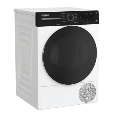 Whirlpool Dryer Machine  |  WP C8 WBS EE  |  Energy efficiency class C  |  Front loading  |  8 kg  |  Digital  |  Depth 61 cm  |  Steam function  |  White
