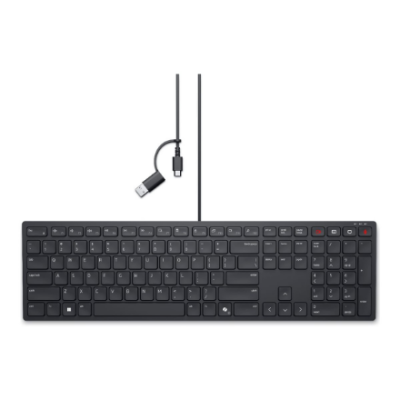 Dell  |  Collaboration Keyboard  |  KB525C  |  Keyboard  |  Wired  |  Ukrainian (QWERTY)  |  Black  |  USB-C