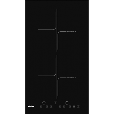 Simfer  |  Built-in Induction Hob  |  H3.020.DEISP  |  2 Cooking Zones  |  Touch Controls  |  Black