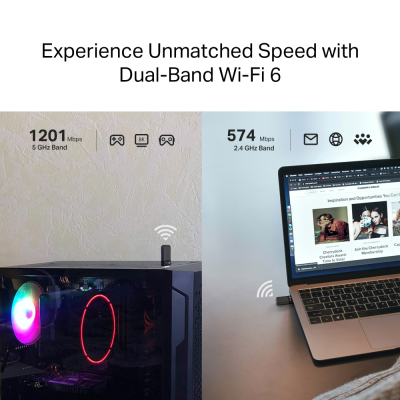 TP-Link Archer TX23U AX1800 Мини Wi-Fi6 Беспроводной USB адаптер