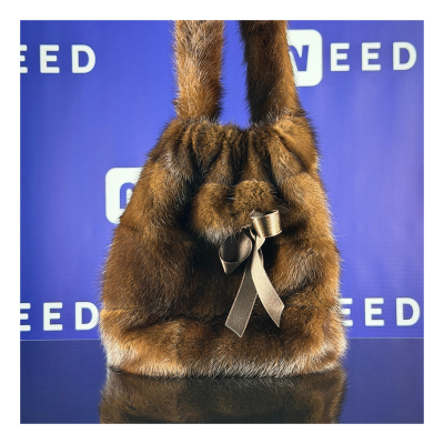 Classic Mink Handbag  |  Genuine Fur  |  Brown