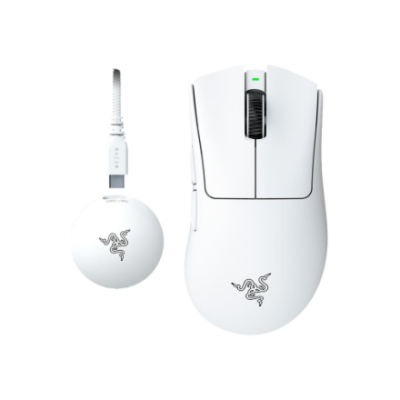 Razer DeathAdder V4 Pro Gaming mouse, White  |  Razer