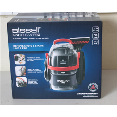 SALE OUT.  |  Bissell  |  Spot Cleaner  |  SpotClean Pro  |  Corded operating  |  Washing function  |  750 W  |  Red / Titanium  |  24 month(s)  |  - V  |  DAMAGED PACKAGING