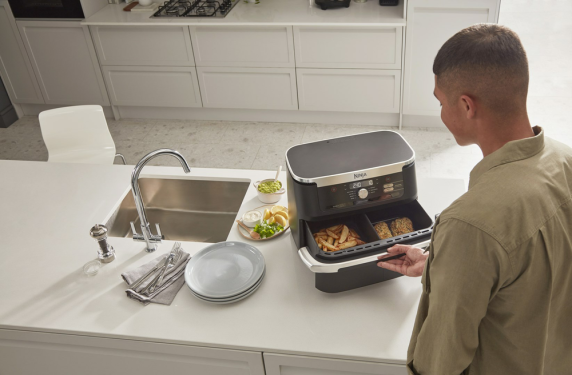 NINJA  |  Double Air Fryer  |  Foodi FlexDrawer AF500EU  |  10.4 L  |  2470 W  |  Black