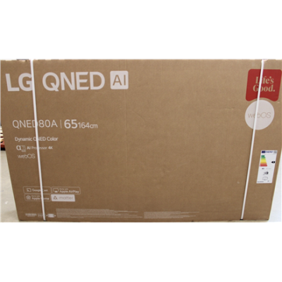 SALE OUT. LG 65QNED80A3A  |  65  |  Smart TV  |  webOS  |  UHD  |  DAMAGED PACKAGING