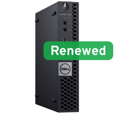 DELL Восстановленный Града A  |  OptiPlex 7060 Micro  |  Intel Core i5  |  i5-8500T  |  8 ГБ  |  SSD  |  128 ГБ  |  Intel UHD Graphics 630  |  Windows 11 Pro