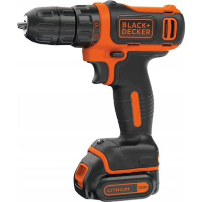 BLACK & DECKER Дрель-шуруповерт, 10.8 В, 1x1.5 Ач  |  BDCDD12-QW