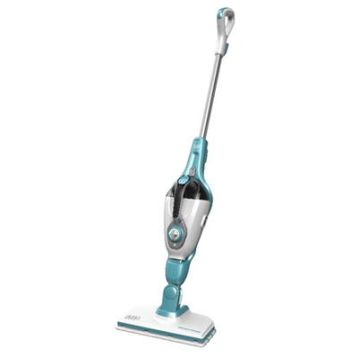 BLACK & DECKER Пароочиститель  |  FSMH1321-QS  |  Мощность 1300 Вт  |  Давление пара 2.5 бар  |  Вместимость водяного бака 0.5 л  |  Белый / Аква