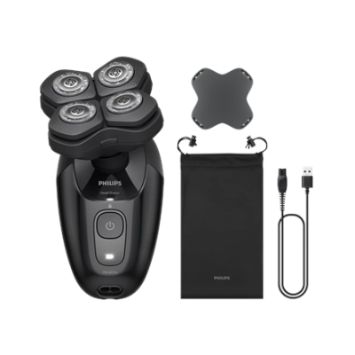 Philips Head Shaver  |  Pro 5000 Series HS5980 / 15  |  Operating time (max) 60 min  |  Wet & Dry  |  Lithium  |  Deep Black