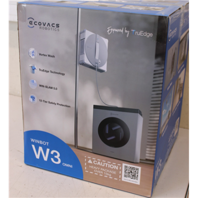 РАСПРОДАЖА. Робот-уборщик окон Ecovacs  |  WINBOT W3 OMNI  |  С проводом / Без проводов  |  8000 Па  |  Белый / Серебристый  |  Б / У, ГРЯЗНЫЙ, ЦАРАПИНЫ