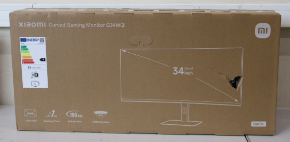 РАСПРОДАЖА. Xiaomi  |  G34WQi  |  34 "  |  WQHD  |  21:9  |  180 Гц  |  1 мс  |  3440 x 1440 пикселей  |  350 кд / м²  |  Количество HDMI портов 2  |  Черный  |  Гарантия 24 месяца  |  УПАКОВКА С УЩЕРБОМ