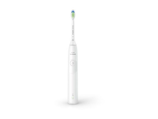 Philips Sonic elektriskā zobu birste  |  HX7108 / 01 Sonicare sērija 5300  |  Uzlādējama  |  Pieaugušajiem  |  Iekļauto zobu birstu skaits 1  |  Zobu tīrīšanas režīmu skaits 1  |  Balts