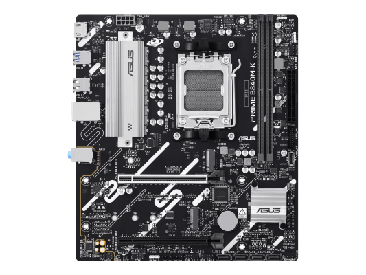 Asus PRIME B840M-K  |  Processor family AMD  |  Processor socket AM5  |  DDR5  |  Supported hard disk drive interfaces SATA, M.2  |  Number of SATA connectors 2