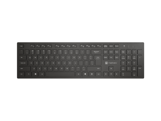 Natec Keyboard, Slim, US, Wiress, Black
