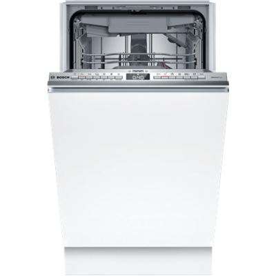 Bosch  |  Serie 4  |  SPV4EMX25E  |  Fully Integrated Dishwasher  |  10 Place Settings  |  Wi-Fi  |  Energy Class C  |  44.8 cm  |  Silver