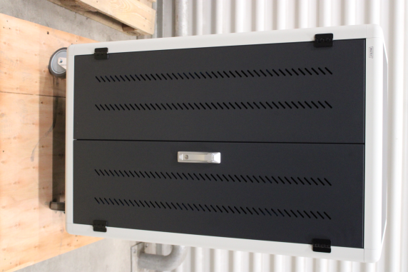 SALE OUT. Digitus Black  |  Charging Trolley 30 Notebooks  /  Tablets up to 15.6"  |  Pressure lock system with swiveling lever handle on the front and back door, lockable; Safety plug socket with switch on the side  |  REFURBISHED, USED, SCRATCHED ON THE