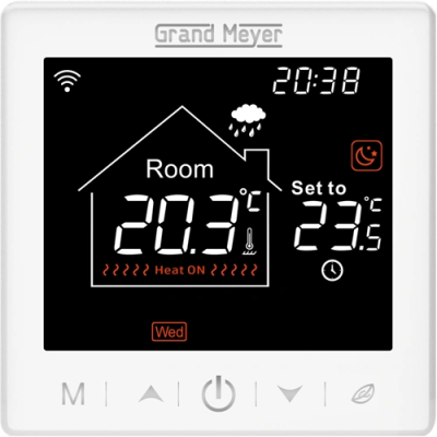 Programmable temperature controller with Wi-Fi remote access SN-10, 16A, 3,6 kW