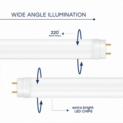 LED bulb T8, 120 cm, 18W, 4000K, 2880Lm, IP20