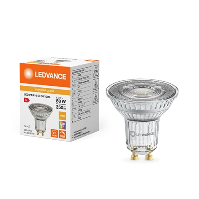 Dimmable LED bulb GU10, 6W, 350Lm, 2700K, 36°