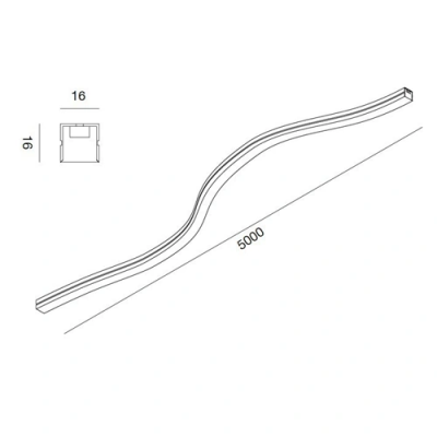 Neon LED strip 220V, 4000K, IP67, 10W / m, 560Lm / m