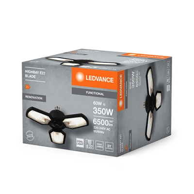 LED bulb E27, 60W, 6500Lm, 4000K, 100°, Highbay Blade