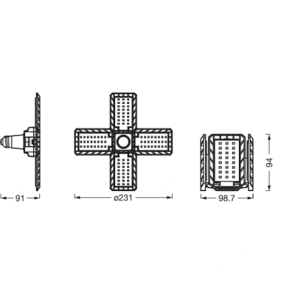 LED bulb E27, 23W, 2350Lm, 4000K, 100°, Highbay Blade