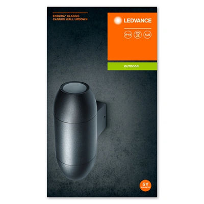 Facade luminaire, excl. 2xGU10, max 2x35W, IP44, IK03, ENDURA CLASSIC CANNON