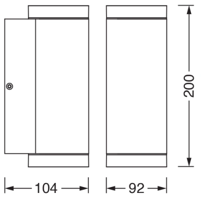 Facade luminaire, excl. 2xGU10, max 2x35W, IP44, IK03, ENDURA BEAM