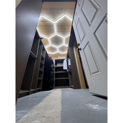 Hexagon luminaire set, 5 pc., with accessories, 192W, 6000K, IP20, 23040 Lm