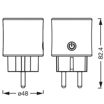 Smart socket 230V, IP20, 10A, SMART+ WIFI Matter Plug