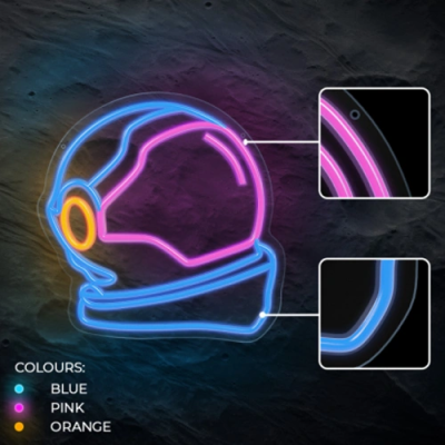 LED Neon light sign - astronaut, multicolor