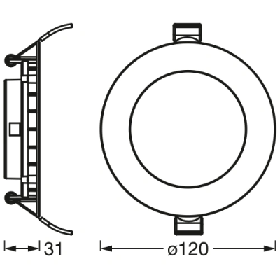 LED built-in panel 8W, 3000K, 800Lm, 110°, IP20, DOWNLIGHT SLIM