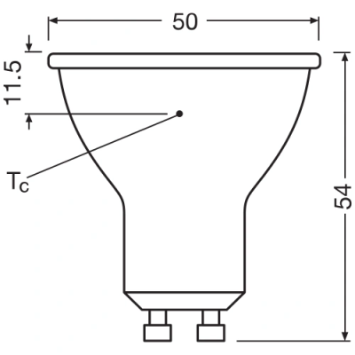 LED bulb GU10, 36°, 6.1W, 575lm, 2700K