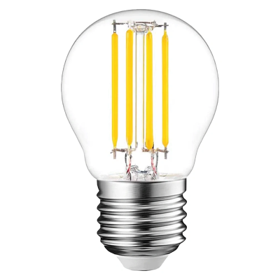 LED Filament bulb E27, G45, 6W, 840lm, 3000K, 360°